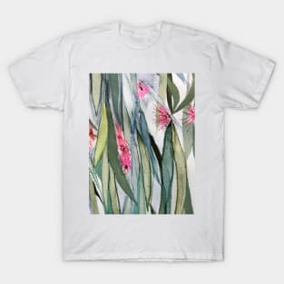 Small Pink Gum Flowers by Leah Gay T-Shirt